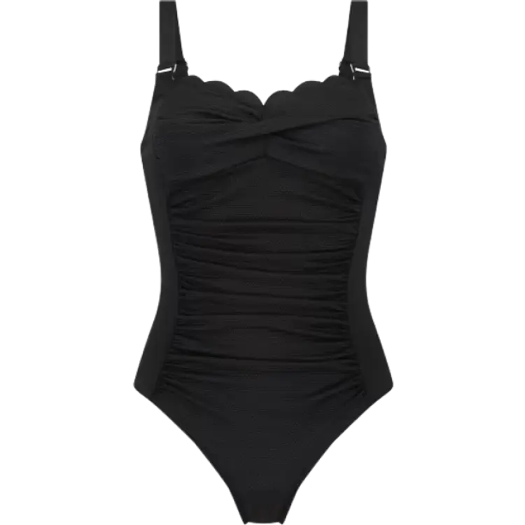 Hunkemöller Scallop Swimsuit - Nero