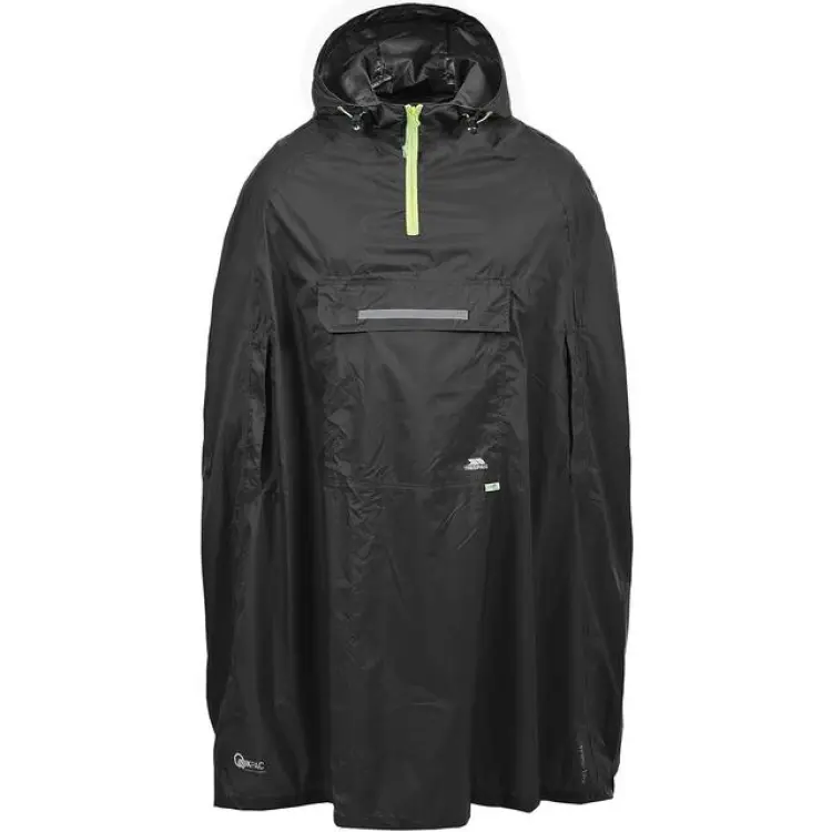 Trespass Qikpac Poncho Unisex - Black