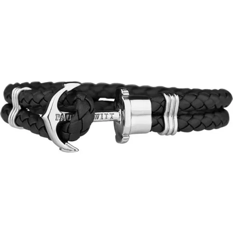 Paul Hewitt Phrep Bracelet - Silver/ Black