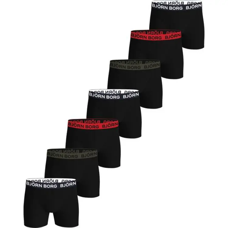 Björn Borg 7-Pack Cotton Stretch Boxer - Black