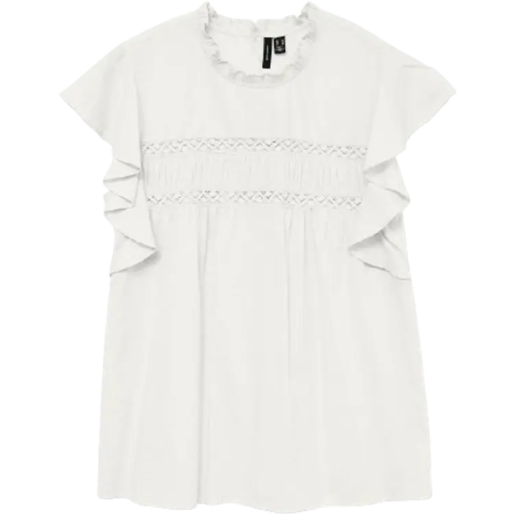 Vero Moda Trine Top - White/Snow White