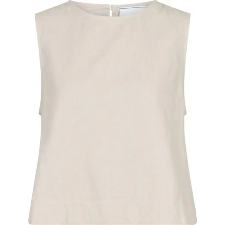 Neo Noir Svetlana Linen Top - Sand