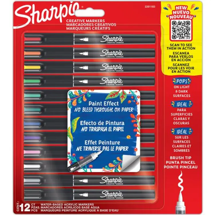 Sharpie Creative Marker Brush Tip 12 Pack