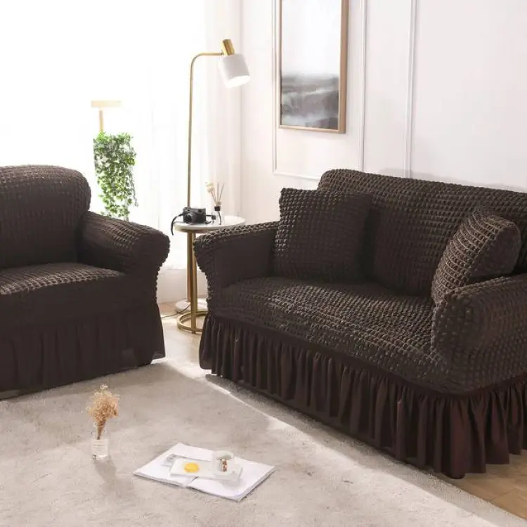 Feber Enfärgad Elastisk L-form 190-230 cm Sofföverdrag Multifärgad