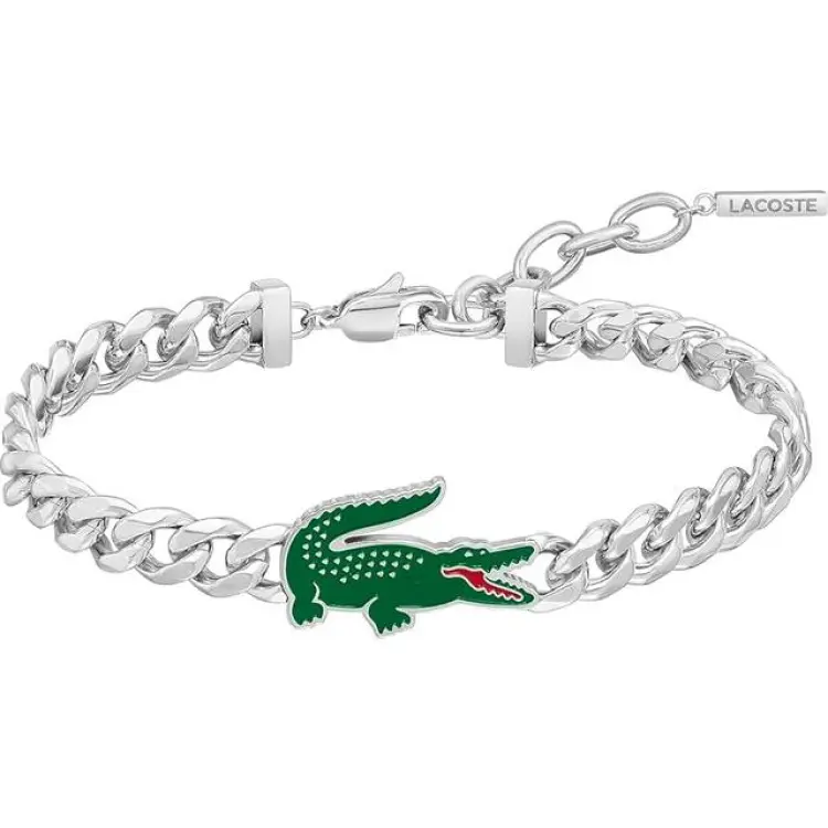 Lacoste Arthor Bracelet - Silver/Green/Red