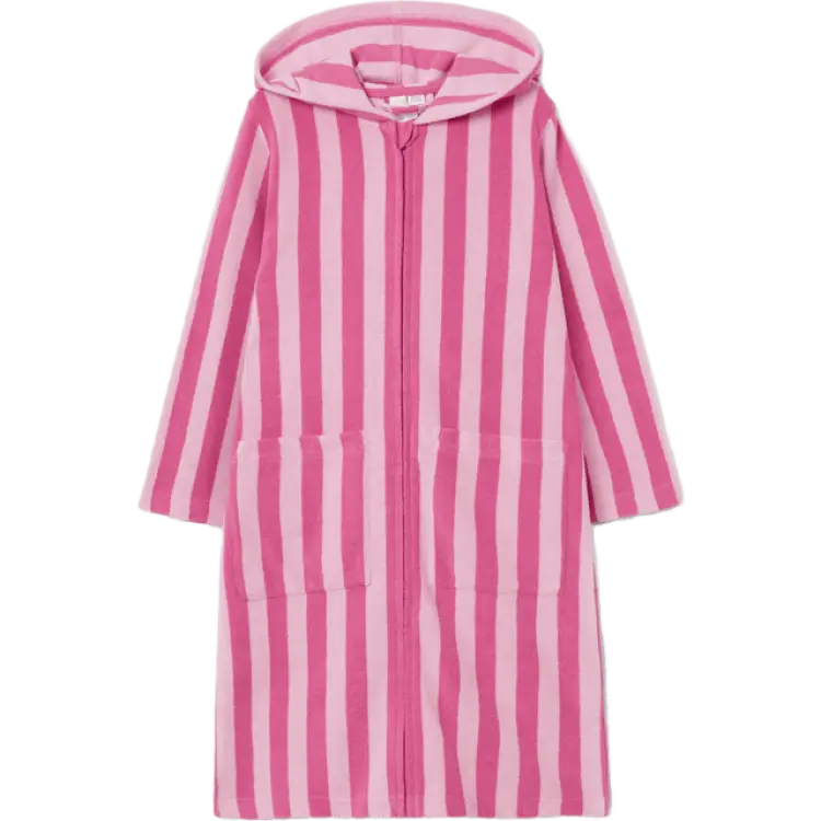 RIKIKI Tintin Terry Bathrobe - Pink Stripe