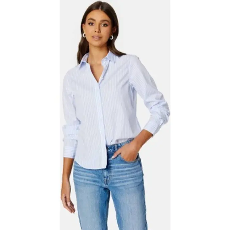 Gant Dam Regular fit randig poplinskjorta Blå