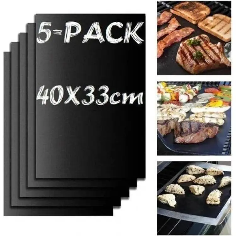 INF 5-Pack Grillmatta Ugnsmatta & Bakningsmatta Stick 40x33cm