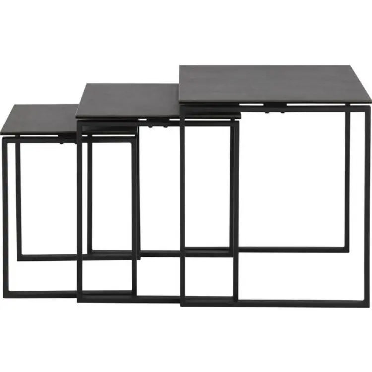 Actona Tamara Black Satsbord 50x50cm 3st