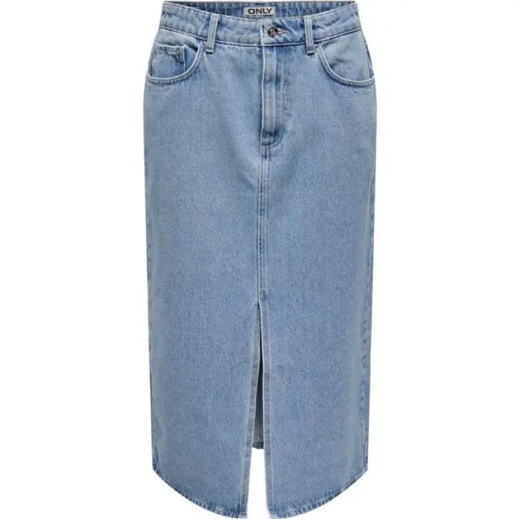 Only Bianca Midi Skirt - Blue/Light Blue Denim