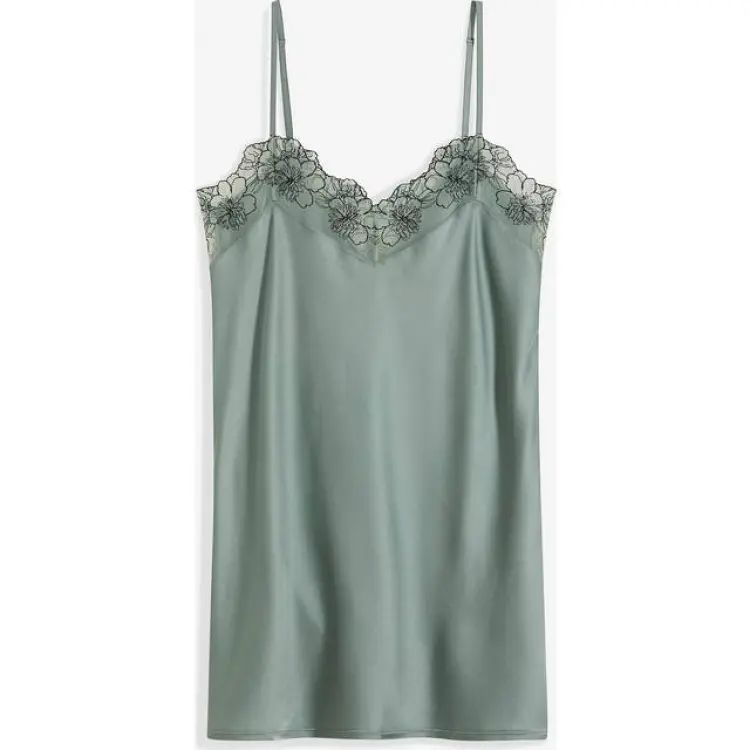 Bonprix Negligé Satin Med Broderi