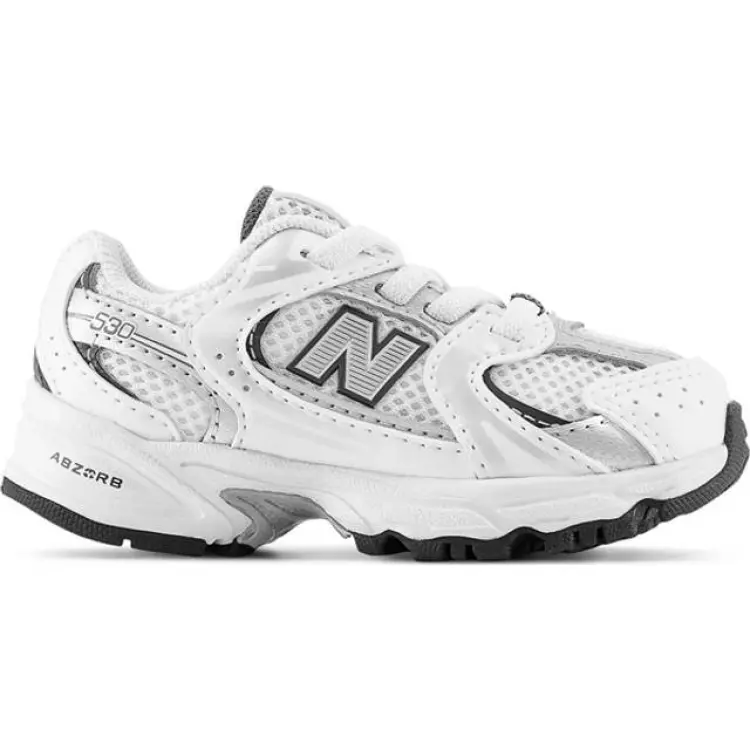 New Balance Toddler 530 Bungee - White/Natural Indigo/Silver Metallic