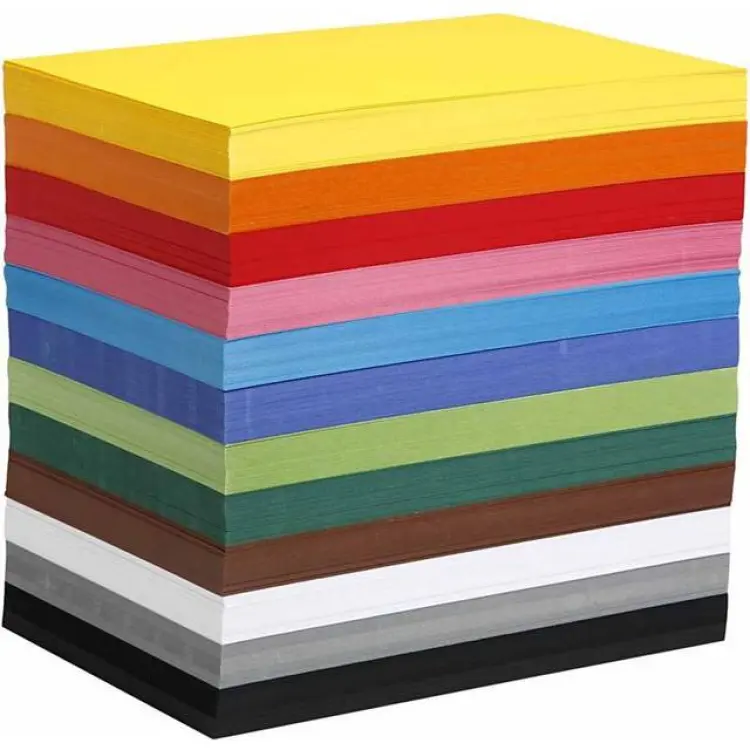 Colortime Colored Cardboard A4 12x100 Sheets