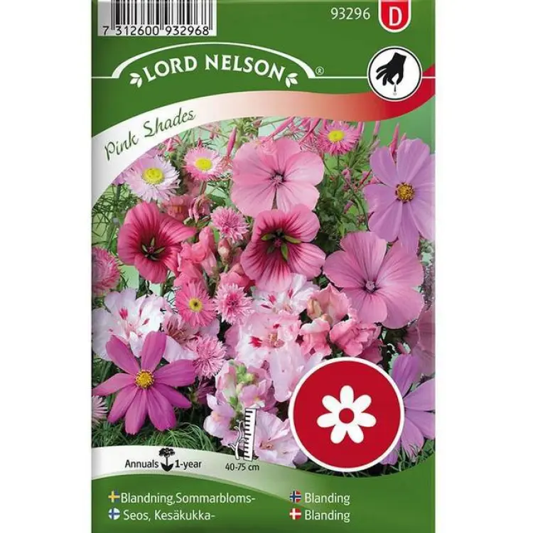 Nelson Garden Sommarblommor, mix, rosa