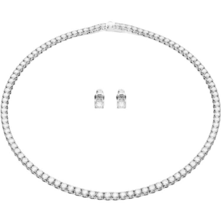 Swarovski Matrix Tennis Set - Silver/Transparent