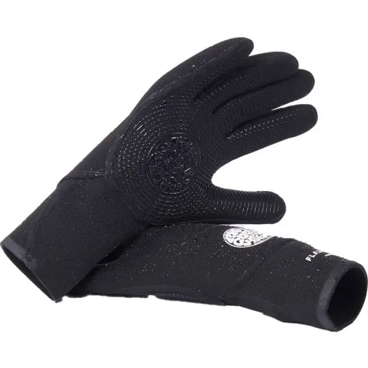 Rip Curl 2023 Flashbomb 3/2mm Finger Neoprene Gloves -Black