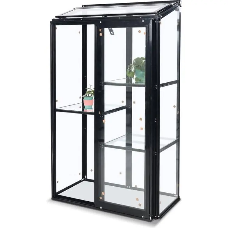 Metalcraft Marvell Väggväxthus 157 cm Antracit Litet Svart