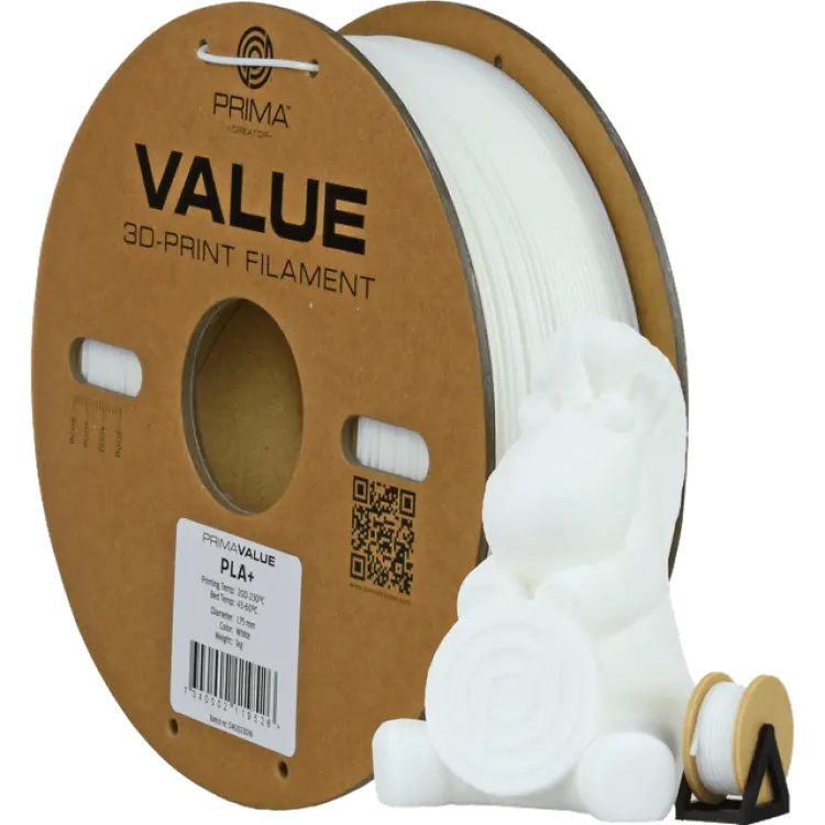 PrimaCreator PrimaValue PLA+ Filament 1.75mm 1kg White