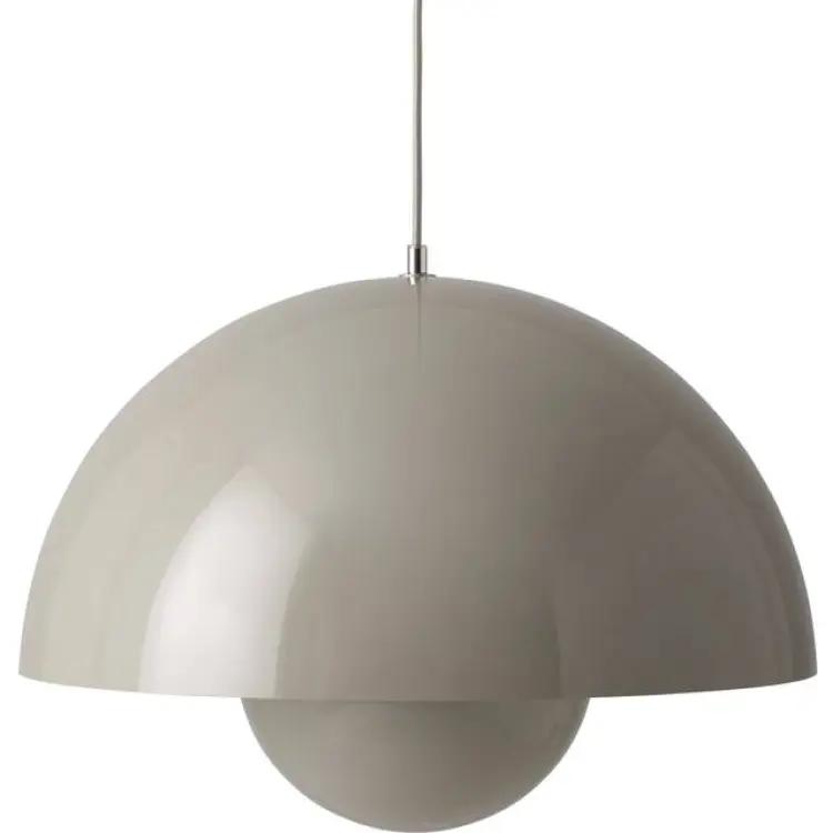 &Tradition Flowerpot VP2 Grey/Beige Glossy Pendellampa ∅ 50cm