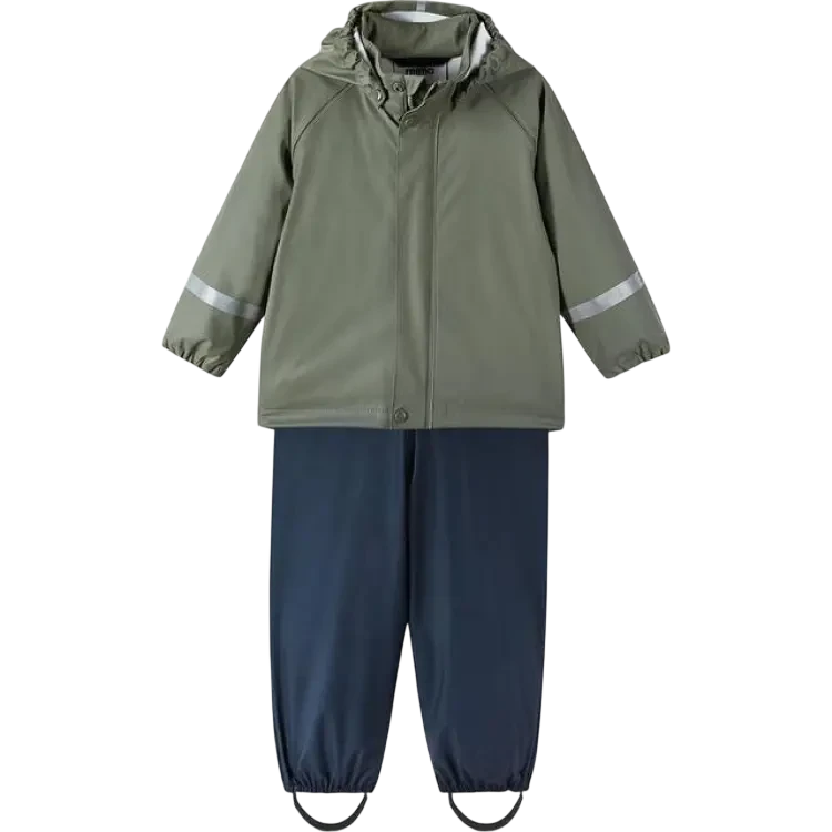 Reima Toddler's Rain Set Tihku - Greyish Green (5100021A-8920)