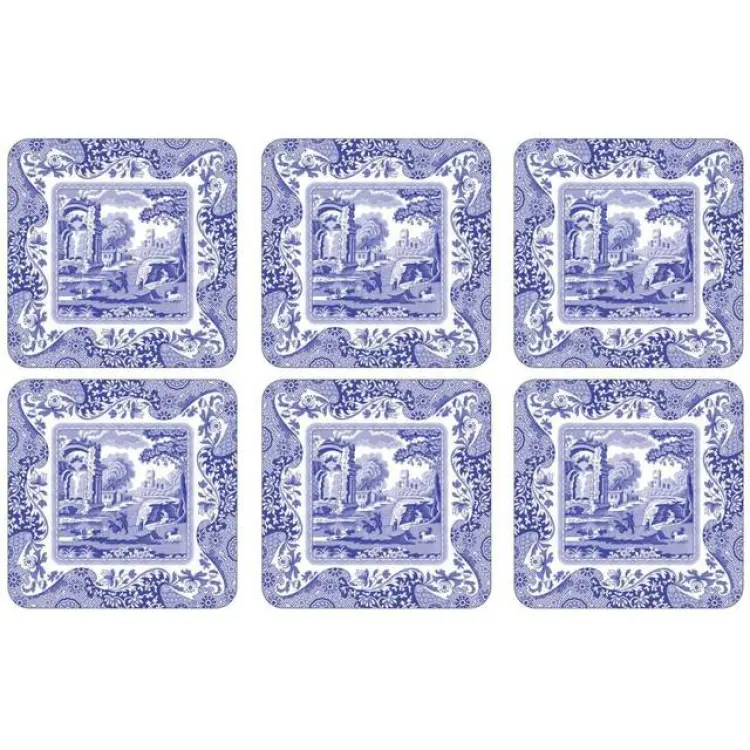 Spode Blue Italian Glasunderlägg 6st
