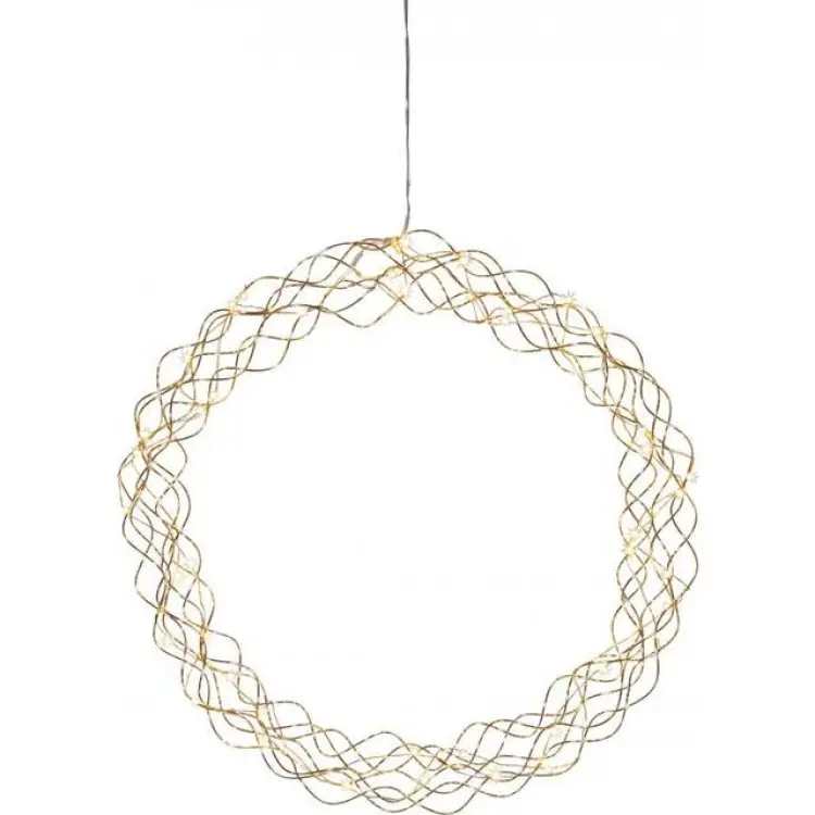Star Trading Curly Hängande Krans 45cm Mässing Julpynt