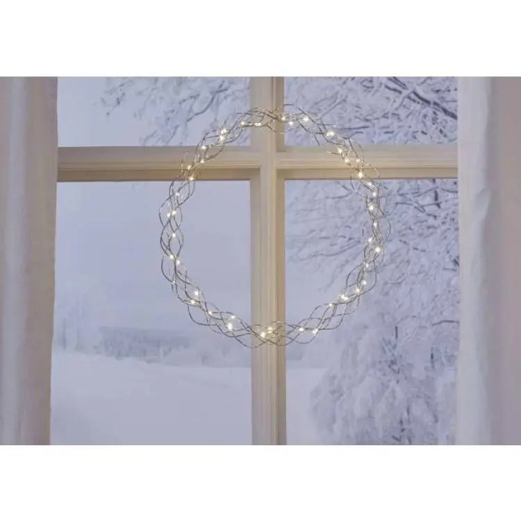 Star Trading Hängande Krans 45cm Krom Julpynt