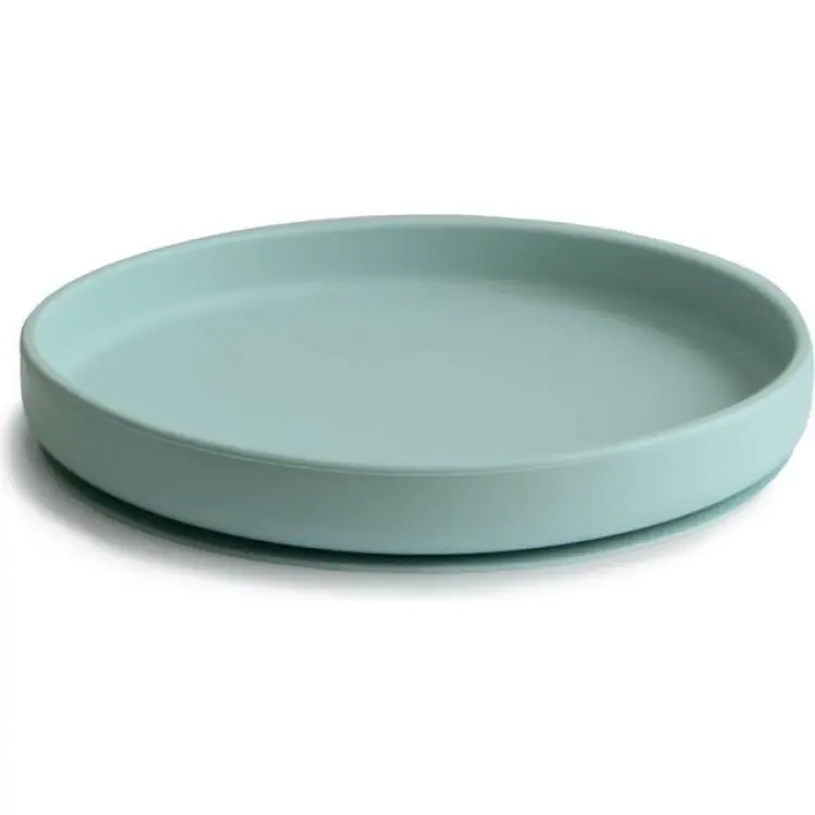Mushie Silikontallrik Med Sugpropp Cambridge Blue