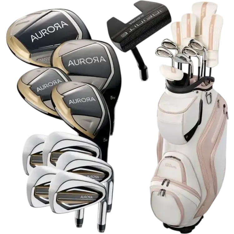 Wilson Aurora Ladies Rh Cart Set Golfklubbor Cream