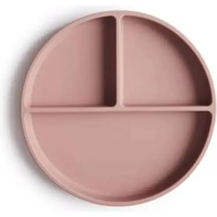 Mushie Indelad Tallrik Med Sugpropp Blush