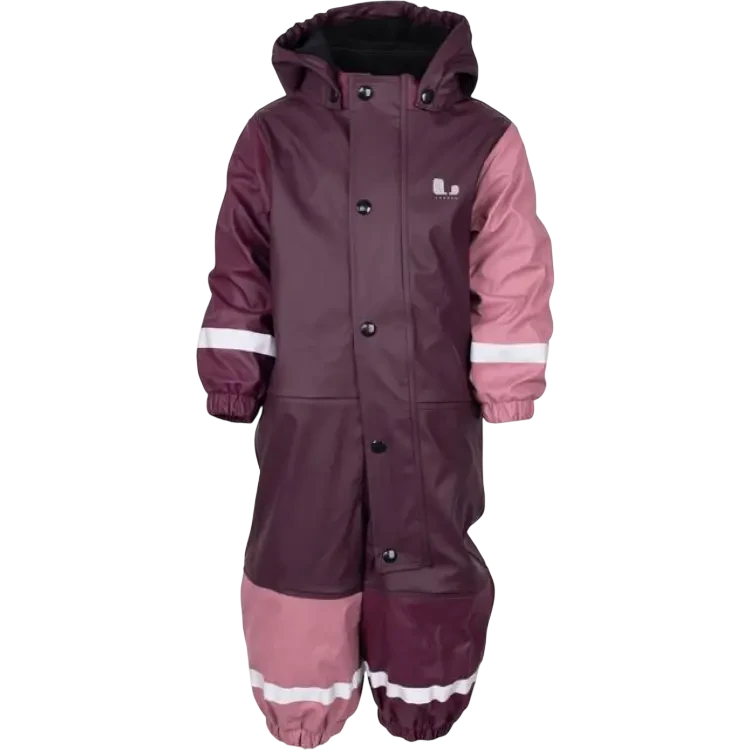 Lindberg Kids Fagerhult Rain Baby Overall Fleece Plum Dry Rose 92