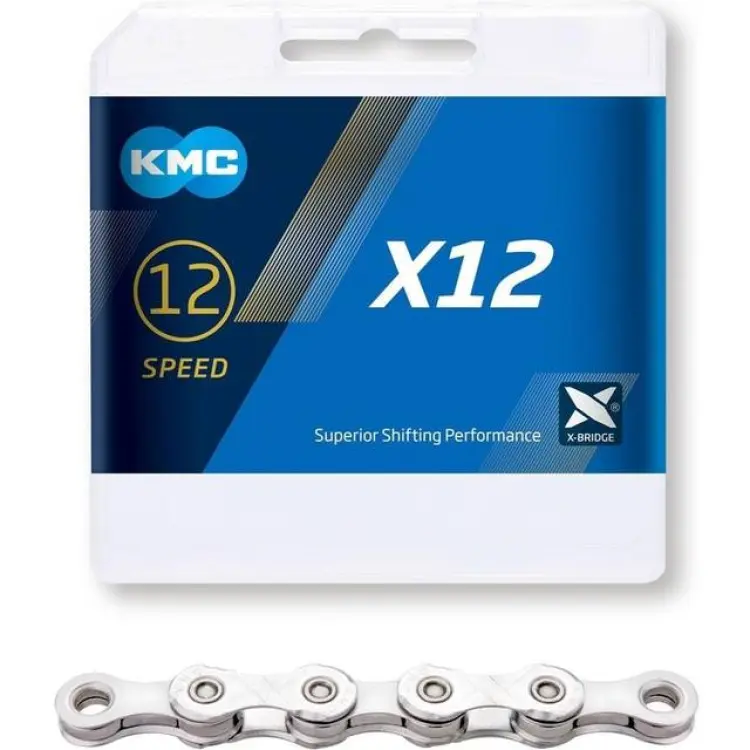 KMC X12 Kedja Silver, SRAM 12-växlar, 126 länkar, 268g