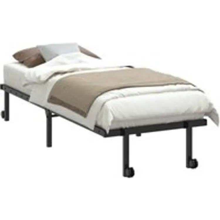 vidaXL Hopfällbar 80x200 cm Svart Sängram