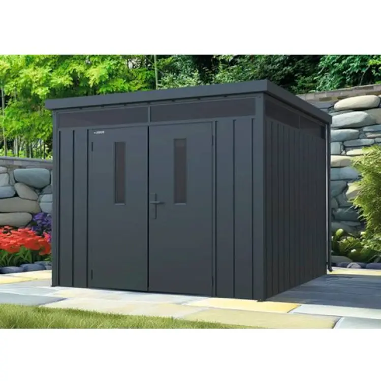 Konsta Trädgårdsförråd Premium Systemhus 7.5m² 274x274 cm Svart (Byggnadsarea )