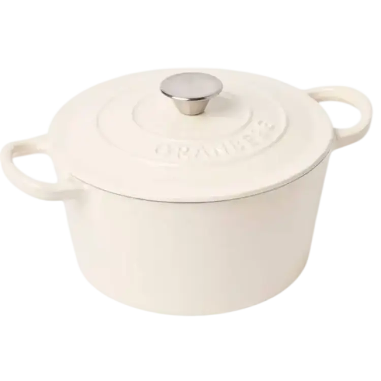 GranberG Gjutjärnsgryta Cream med lock 4 L 24 cm