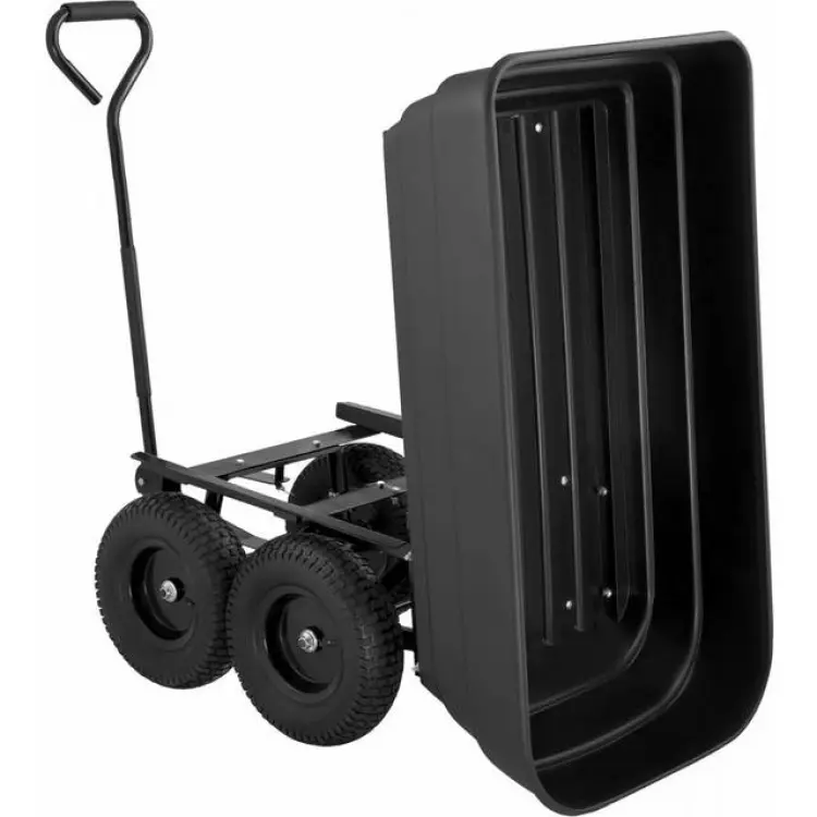 Lyfco Tippbar Trädgårdsvagn 125L Svart