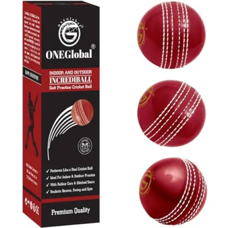 ONEGlobal Incrediball Mjuk Övning Cricketboll 3-Röd