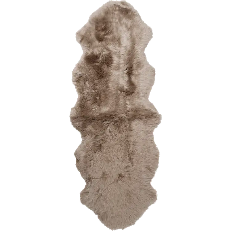 Skinnwille Gently Double Fårskinn Brun, Beige, Grå, Svart cm