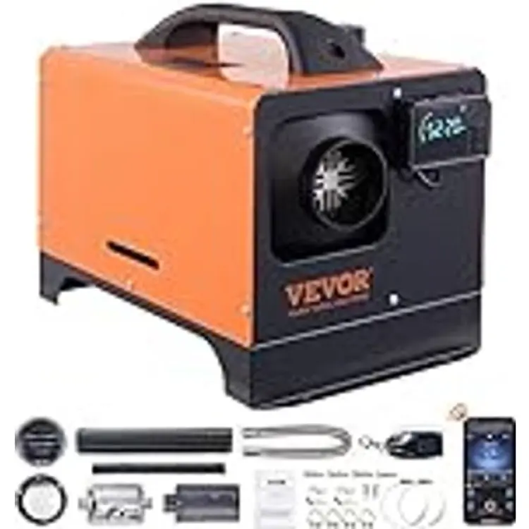 VEVOR Bärbar Dieselvärmare 8 kW 12 V Bluetooth