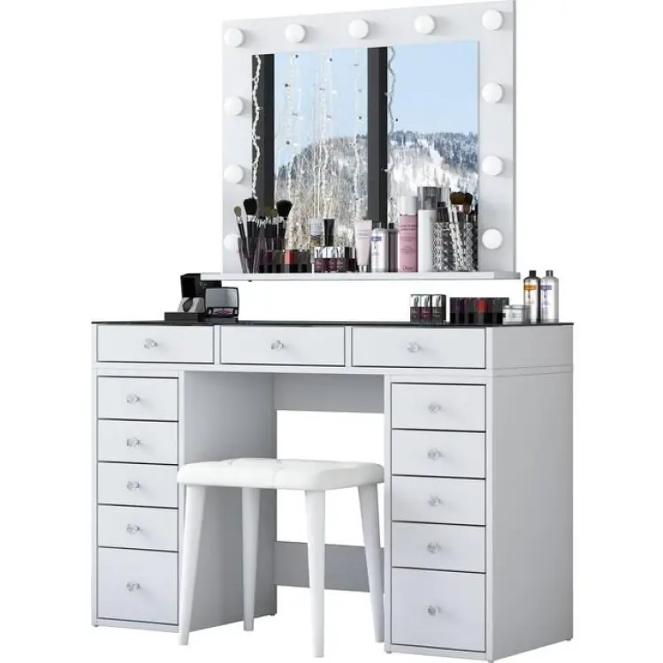 Linento Varlin 120 cm Vit Sminkbord