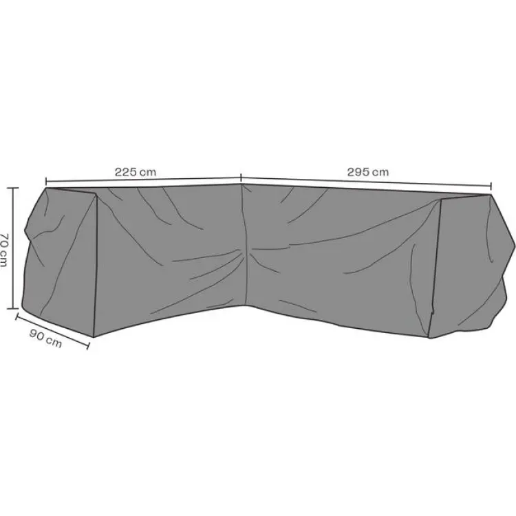 Brafab Hörnsoffskydd Weldon Leone L295 R225x90x70 cm Sofföverdrag Svart