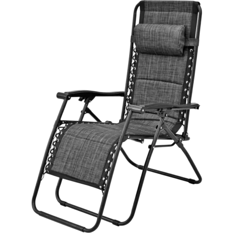 Kayoba Foldable Adjustable Black Beach Lounge Chair