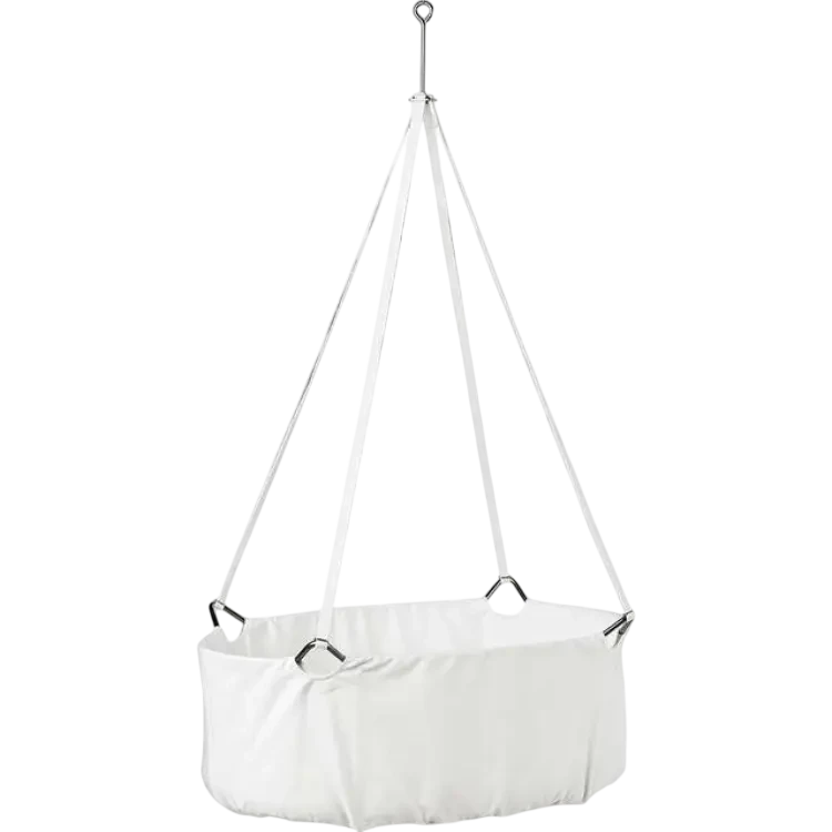 Leander Classic Vugge Med Madras Vit