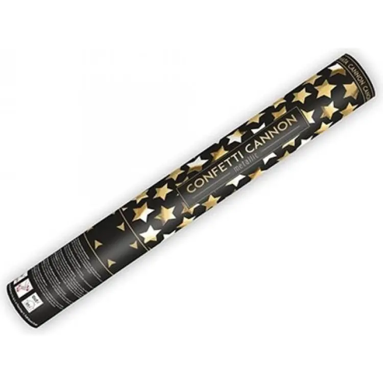 Confetti Canon Pipe 40cm Black/Gold