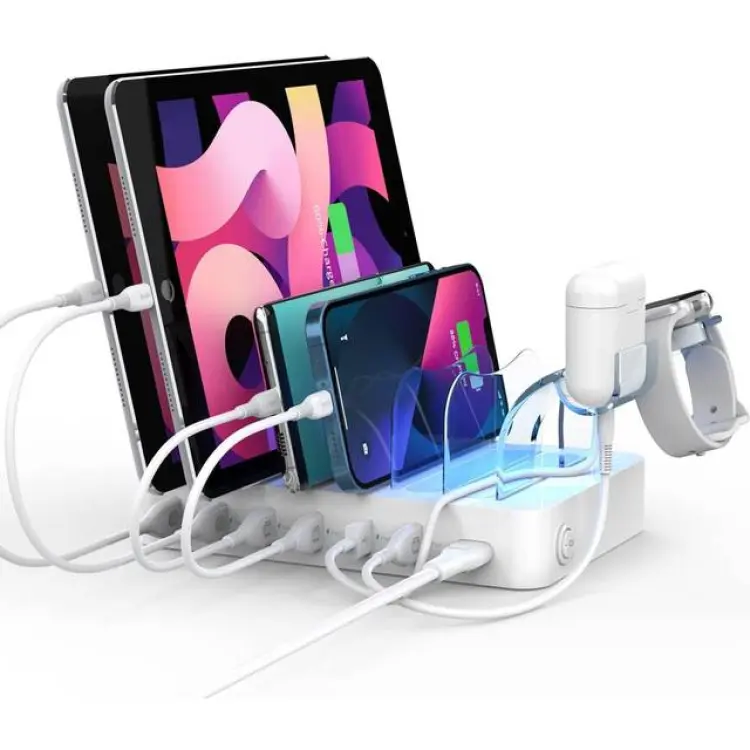 SooPii USB Laddningsstation Organiserare 6 Portar 50 W