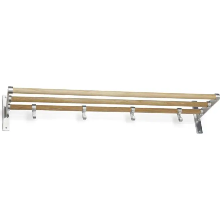 Habo Elegant Alu/Oak Hatthylla 100x18.5cm