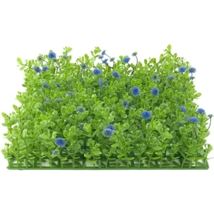 Europalms Grass Mat Artificial Green-Purple 25 x 25 cm