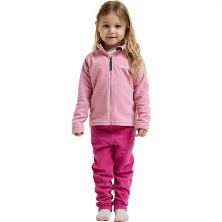 Didriksons Monte Fleecejacka Kids Full-Zip - Pink