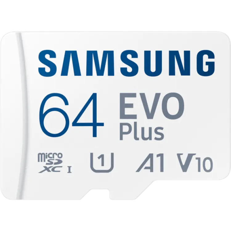 Samsung EVO Plus microSDXC Class 10 UHS-I U1 V10 A1 160/120MB/s 64GB +SD adapter
