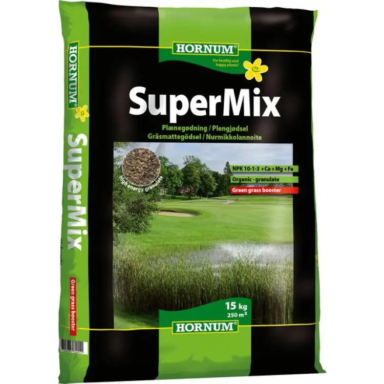 Hornum Gräsmattegödsel 15 kg SuperMix Organisk